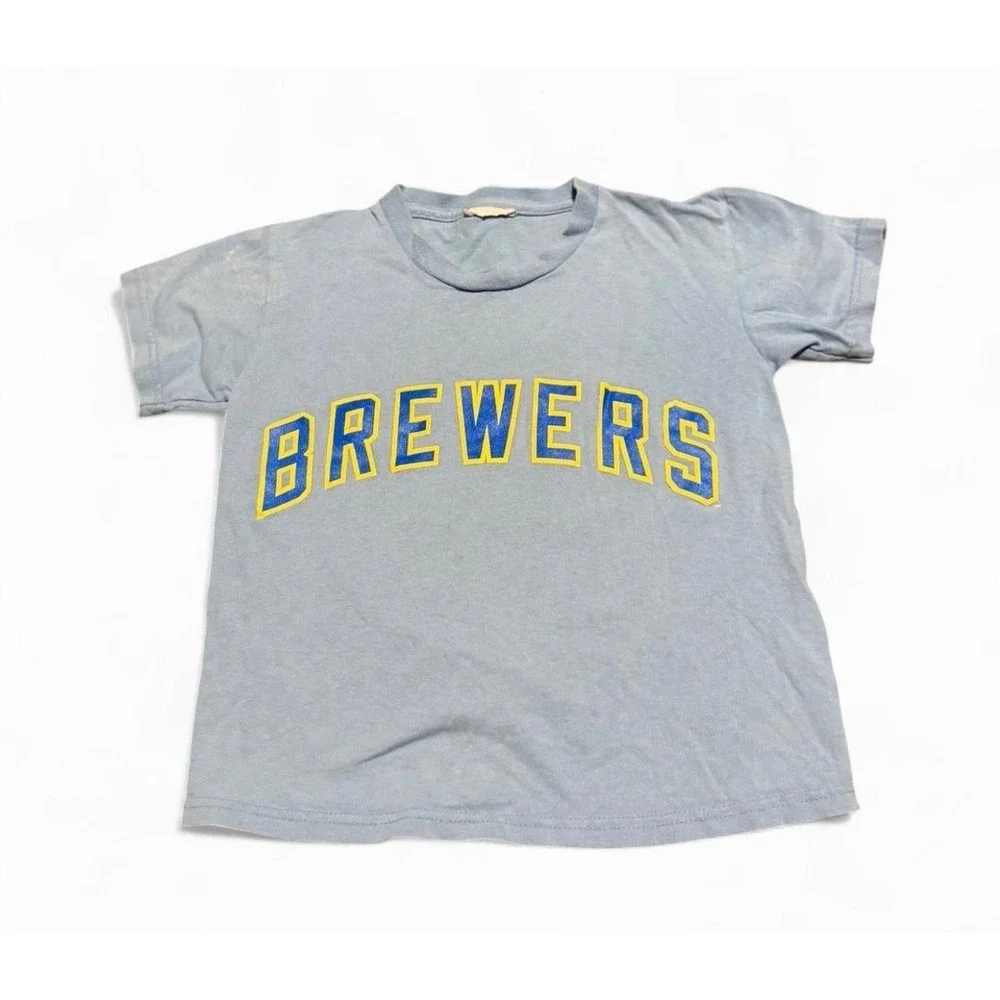 Vintage Milwaukee Brewers Ben Sheets #15 T Shirt Youth Small MLB Baseball